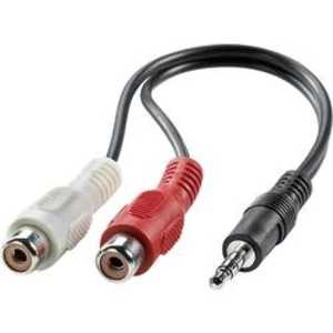 Jack audio kabel Value 11.99.4340, 0.20 m, černá