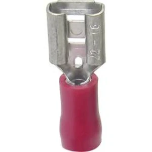 Faston zásuvka TRU COMPONENTS 1582969 2.80 mm x 0.50 mm, 180 °, částečná izolace, červená, 1 ks