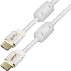 HDMI kabel Maxtrack [1x HDMI zástrčka - 1x HDMI zástrčka] bílá 1.50 m