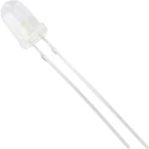LED s vývody HuiYuan 5034W2D-EHE-A, typ čočky kulatý, 5 mm, 50 °, 20 mA, 700 mcd, bílá