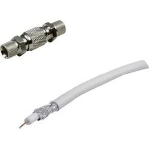 Koaxiální kabel BKL Electronic 0403518, 75 Ω, 1 sada, bílá