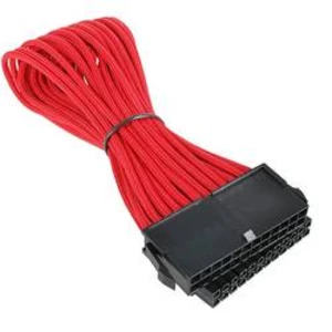 Napájecí prodlužovací kabel Bitfenix BFA-MSC-24ATX30RK-RP , [1x ATX napájecí zástrčka 24pólová - 1x ATX napájecí zásuvka 24pólová], 30.00 cm, červená/