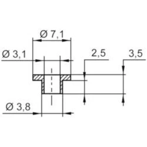 Izolační průchodka KSS V5357, 7,1/3,1 mm