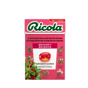 RICOLA Bylinné bonbóny bez cukru brusinka 40 g