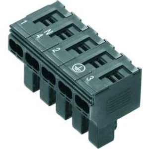 Bezpečnostní konektor Weidmüller PTDS 4 pro kabel o rozměru 0.5-4 mm², pólů 5, 10 ks, černá