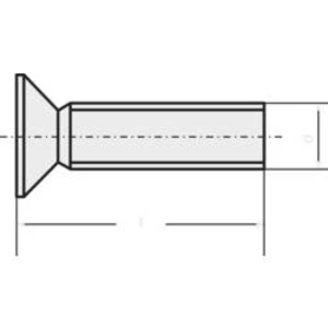 Šrouby se zápustnou hlavou s křížovou drážkou TOOLCRAFT, DIN 965, M3 x 4, 100 ks