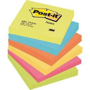 Post-it® lepicí poznámkové bloky Rainbow/654TFEN 76 x 76 mm 6 3M 7000033977, (š x v) 76 mm x 76 mm, ultražlutá , ultramodrá , neonově oranžová, ultrar