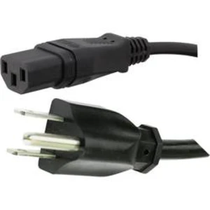 Síťový kabel HAWA 1008247, zástrčka (USA) <=> IEC zásuvka, 2.00 m, černá