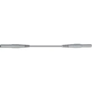 Měřicí silikonový kabel banánek 4 mm ⇔ banánek 4 mm MultiContact XMF-419, 2 m, šedá