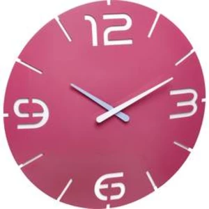 Quartz nástěnné hodiny TFA Dostmann Contour 60.3047.12, vnější Ø 35 cm, růžová