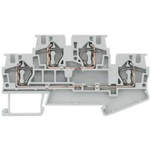 Dvojitá svorka přípojka s pružinovým protitahem Siemens 8WH20200AG00, šedá, 50 ks