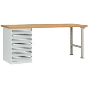 Dílenském COMBI model 6 s multiplex deska, Šxhxv = 1500 x 700 x 840 mm Manuflex WC5118.7035 WC5118.7035