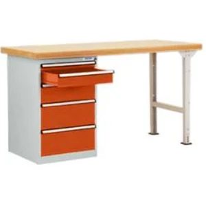 Dílenském COMBI model 1 s multiplex deska, Šxhxv = 2000 x 700 x 840 mm Manuflex WC5078.2001 WC5078.2001