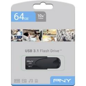 USB flash disk PNY Attaché 4 3.1 64GB FD64GATT431KK-EF, 64 GB, USB 3.1 (Gen 1x1) , černá