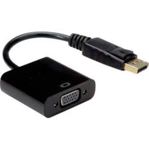 DisplayPort kabel Value [1x zástrčka DisplayPort - 1x VGA zásuvka] černá 0.15 m