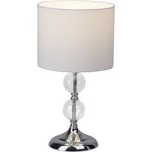 Stolní lampa úsporná žárovka, LED E27 60 W Brilliant Rom 94861/05 chrom, bílá