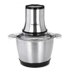 SOKANY 7005A 800W 3L Stainless Steel Meat Grinder Mincer Blender Vegetables Chopper 2 Speed Modes 4 Blades Easy-to-clean