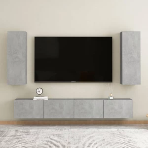 TV Cabinet Concrete Gray 12"x11.8"x35.4" Chipboard