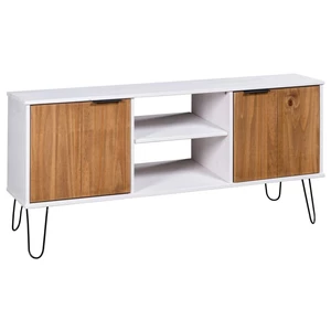 Cabinet "New York Range" White and Light Wood Solid Pine Wood