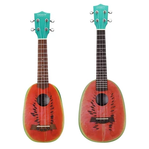 Andrew 21/23 Inch Mahogany High Molecular Carbon String Watermelon Cartoon Ukulele for Guitar Player