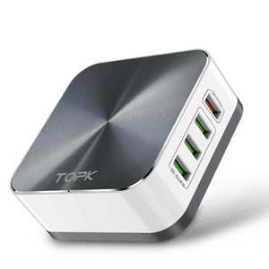 TOPK 50W Quick Charge 3.0 8 Port USB Charger Power Adapter for Samsung Smartphone Tablet