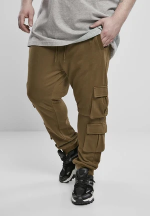 Summer olive terry trousers with double pockets