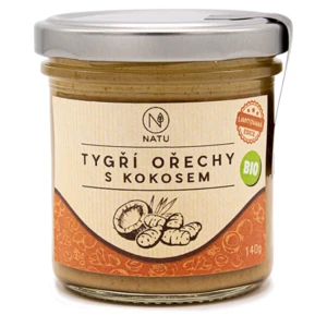 NATU Krém z tygřích ořechů s kokosem 140 g BIO