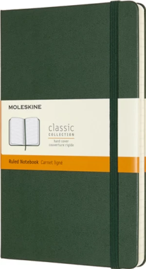 Moleskine - zápisník - linkovaný, zelený L