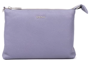 SEGALI Dámská kožená crossbody kabelka A6B Lavender