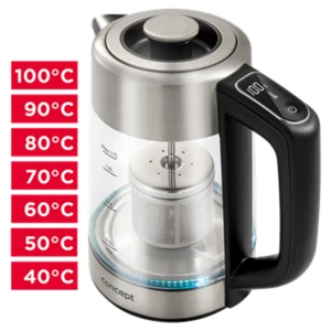 CONCEPT RK4190 Digitální rychlovarná konvice s regulací teploty 1,7 l