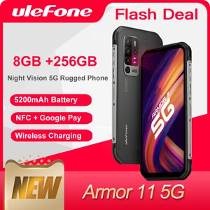 Ulefone Armor 11 5G Rugged Mobile Phone 8GB +256GB Waterproof Smartphone 48MP NFC Mobile Phone Wireless Charging