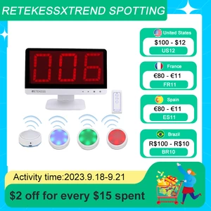 Retekess TM101 Quiz Answer Game Buzzer System 3 Answer Modes 4 Color States for Classroom Competition Game Show Family Games
