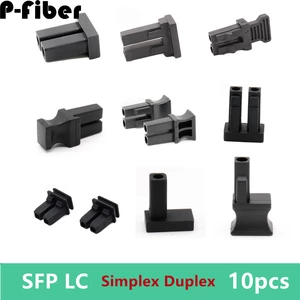 10pcs dust plug single dual fiber for SFP optical fiber module SFP+dust cap LC optical module XFP port cover P-fiber