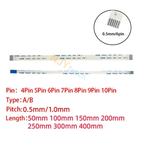 10Pcs 4Pin 5/6/7/8/9/10 Pin FFC FPC AWM 20624 80C 60V VW-1 0.5mm 1mm Pitch Flat Flexible Cable 5/10/15/20/25/30/40cm