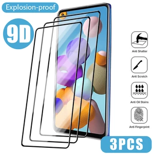 3PCS Full Cover Protective Glass For Samsung Galaxy A54 A14 A53 A13 A33 A73 A52S 5G Screen Protector for Samsung A52 A51 A72 A71