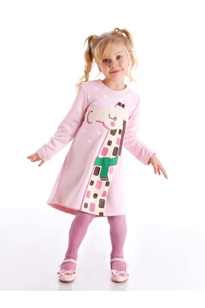 Denokids Cool Giraffe Pink Girls' Thick Dress