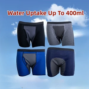 Men’s Incontinence Leak Proof Panties Boxer Shorts Plus Size Men Anti Leakage Washnable Incontinence Underwear Big Size Panties