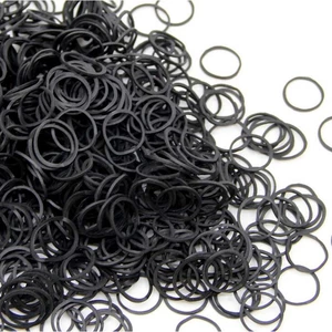 Mini Rubber Bands black Elastic Hair Bands Soft Hair Elastics Ties Bands for Office Supplies School Home 0.6*0.9