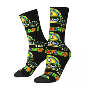 Men's Socks Hip Hop Moto-Gp Rossi-Speed Racing Sock Polyester Motocross High Quality Women Socks Spring Summer Autumn Winter
