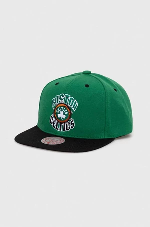 Kšiltovka Mitchell&Ness Boson Celtics zelená barva, s aplikací