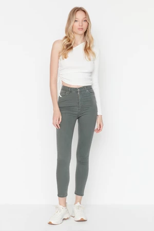 Trendyol Khaki High Waist Skinny Jeans