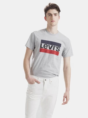 Levi&#39;s Šedé pánské tričko s potiskem Levi's® - Pánské