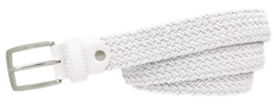 Alberto Belt Basic Braided Womens White 95