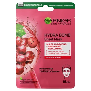 GARNIER Skin Naturals Hydra Bomb Textilná maska s výťažkom z hrozna 28 g