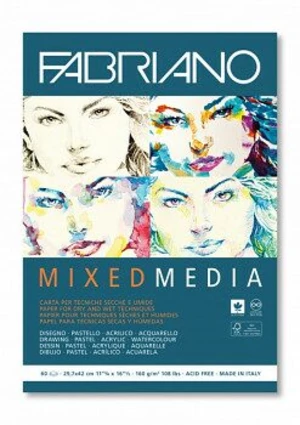 Blok Fabriano mixed media A4 160g 60 listů