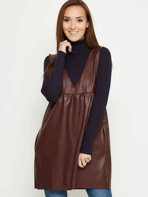 Tunic with v-neckline burgundy