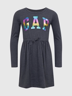 Šedé holčičí šaty šaty s logem GAP