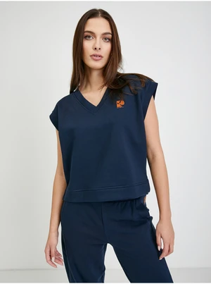 Dark Blue Women's Sweatshirt Vest Tom Tailor Denim - Women