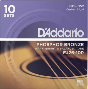 D'Addario EJ26-10P Struny pre akustickú gitaru