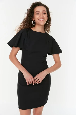 Trendyol Black Sleeve Detailed Woven Woven Dress